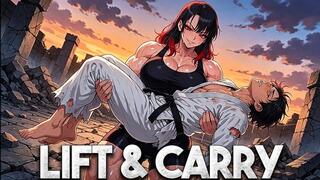 Princess Carry Humiliation - Rika Lifts Your Defeated Body Like A Trophy While Her Sweat Drips On You