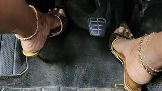 Sensual Tease And Cranking With Stilettos (Footwell)