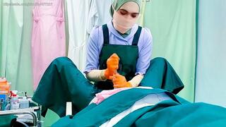Intern Nurse Performs Urethral Dilation & Clinical Sperm Milking Procedure & Handjob