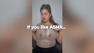 Asmr squeezing my tits