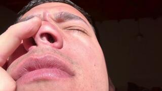 Nose fetish – touching my nose with my fingers