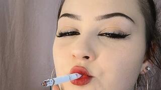 Smoking break, snap inhale & dangling