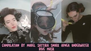 WMV COMPILATION by model Sattira snork apnea underwater dive mask 70032