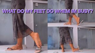 Caught Distracted Playing with Flip Flops – Barefoot Shoeplay, Wrinkled Soles, Nonstop FootPlay POV