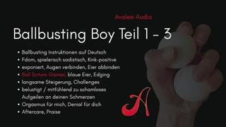 Ballbusting Boy Bundle | Avalee Audio | German | JOI | CBT | Edging | Denial | Playful | Kink Positive | Harte Hand | Keine Harten Worte | Du leidest so süß für mich!