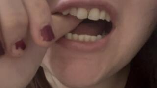 Biting My Own Fingers And Leaving Marks