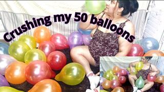 50 balloons popped by my big curves