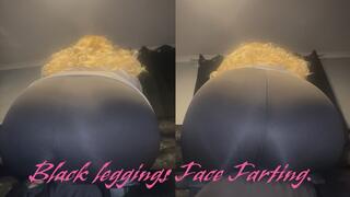 Black Leggings Face Farting