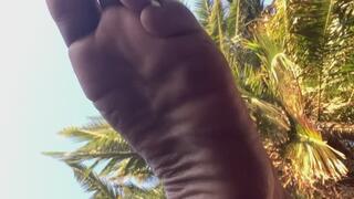 Sexy giantess teases tiny man with her soles and steps on him | Giantess Humiliation JOI