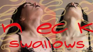 Arched neck swallow | Throat fetish