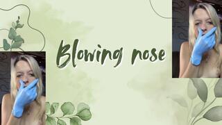blowing nose