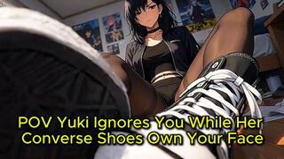Converse Face Crush POV - Yuki Ignores You While Her Sneakers Own Your Face | Human Furniture