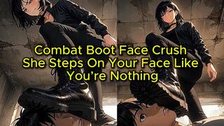 Yuki’s Combat Boot Face Crush - She Steps On Your Face Like You’re Nothing