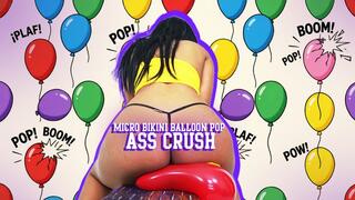 Micro Bikini Ass Balloon Pop – Big Booty Crushing & Bursting