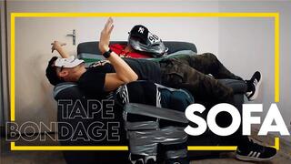 Sofa - Mauro Roll taped BondageStrips and Tonny together! (1080p) Gay Bondage - Gay Domination - Tape Bondage - Duct Tape - Brothers - Gagged Man - BDSM