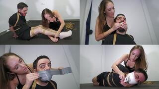 Tied up and gagged by Rachel Adams!