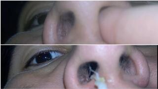 Nose Picking Close Up – Exploring My Nostrils and Snot