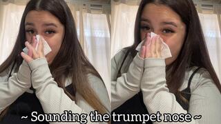 A nose that sounds like a trumpet