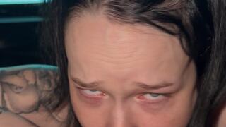 Messy lil bunny whore makes a mess on a thick cock