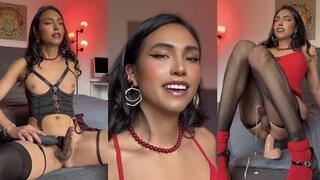 No Lube? I Used My Own Cum Self-Lubed Dildo Ride