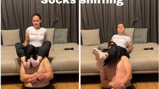 PBP Hard Headscissors And Dirty Socks Sniffing By Mistress Kelly