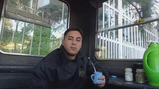 Watch me have breakfast at work