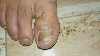 He loves my sweaty, dirty feet