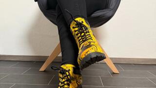 #9 Vivid Strike - Graphic Combat Boots & Crossed Stance | 4K