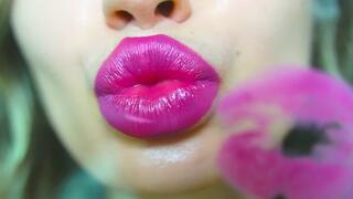 Shiny plump purple kiss