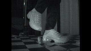 Tanja flattens my penis under her comfy Skecher's slippers - Cam 3