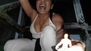 Lolas late nite Foot Chase Giantess traps a tiny shrunken man in her flip flops abd chases you trying to crush you under her giant feet Late Nite Foot Crush & Smother