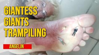 Giantess woman crushes tiny lovers with the soles of her feet (1)