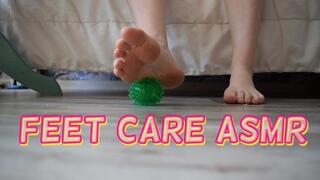 Giantess Feet ASMR Practice by Bare Foot Princess Linnea - Massage, Step and Squeez the Ball