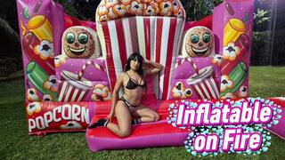 Giant Inflatable Popcorn on Fire