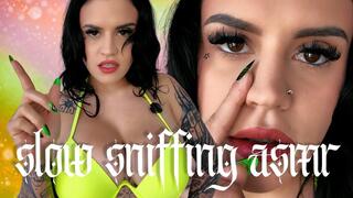 Slow Sniffing ASMR: Whispering Mental Domination Femdom POV Ft Miss Roper - 4K