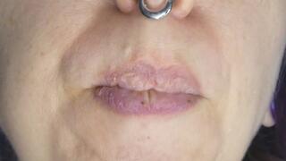 Chewing a Chicken Leg Tasty Meat From the Bone