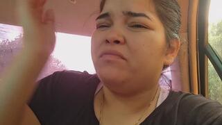 The fat girl wakes up with bad breath