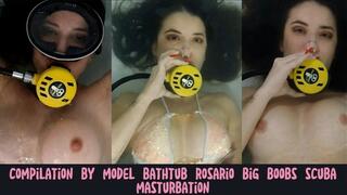 4K COMPILATION by model bathtub Rosario big boobs scuba masturbation 70038
