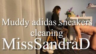 Muddy Adidas cleaning