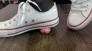 Cock trampling and orgasm with sneakers (mov)