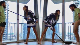 Heated Hockey Humiliation - Goddess Jasper Reed Hockey Stick Ballbusting