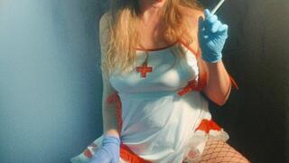 Smoking naughty nurse