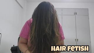 Messy Hair to Covered Face – Hair Fetish Transformation