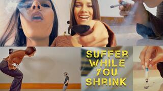 SUFFER while you SHRINK 4K - Giantess Andrea Slow Shrink, Smoking, Crushing, Humiliation