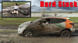 Irina s bare feet got very stuck in the mud and got dirty 1080 full video 10 min