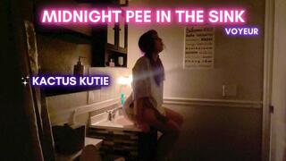 midnight pee in the sink