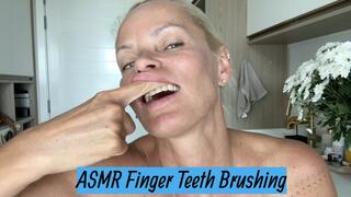 ASMR Finger Teeth Brushing: Wet Gum Rubbing, Cheek Stretching and Teeth Tapping