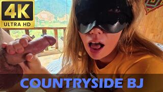 Passionate Country Girl Sensually Sucks Her Lover in Cozy Cabin Overlooking the Hills (4K)
