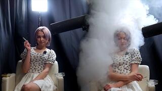 Innocent Smoker Surprised by Thick Smoke – Unexpected Reaction & Heavy Clouds