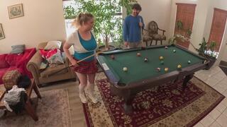 Stepsiblings messing around in the living room get horny and fuck